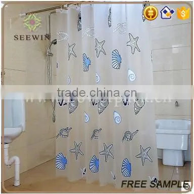 High Quality Transparent Polyester Shower Curtain photo-2