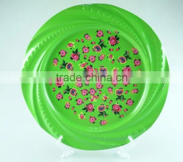 New Stainless Steel Decal and Spray Paint Plate Cast Iron Food Storage Dish Enamel Round Dish photo-4