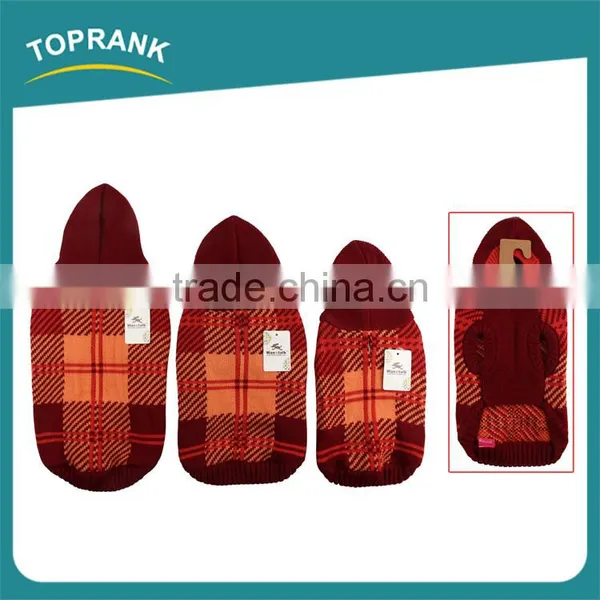 Wholesale Pet Apparel Classical Grid Patterned Dog Clothes Winter With Hat photo-4