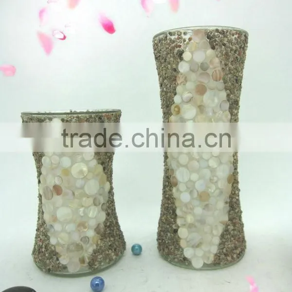 Chic Home Decor Item Natural Seashell Stone Large Heavy Modern Vases photo-2