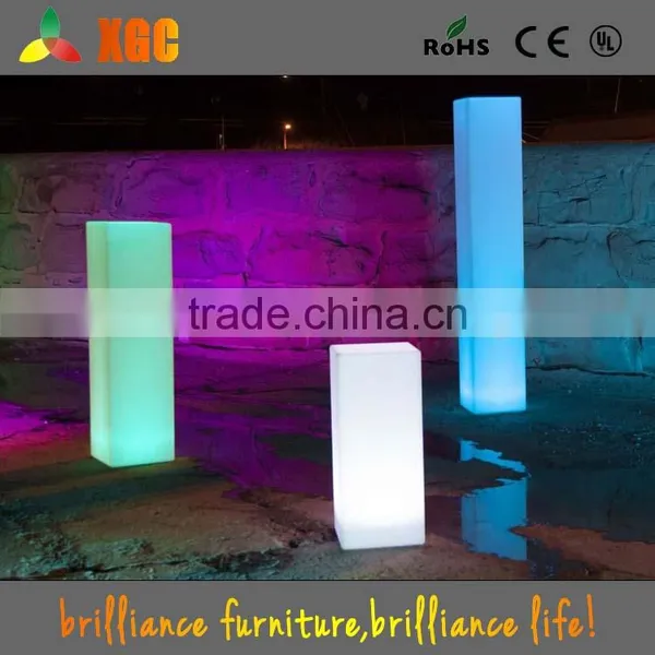 LED lighting pillar candle, glowing pillar design, led illuminated square pillar design
