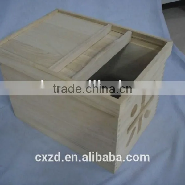 Environmental Friendly Wood Grain Rice Storage Box With Sliding Lid photo-2