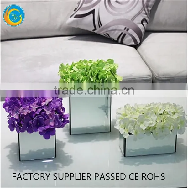 Square Glass Flower Vases Glass Candle Jars for Homedecoration photo-6