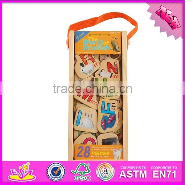 2016 New Design 23 Pieces Kids Educational Toy Wooden Custom Magnetic Puzzles W14J004 photo-6