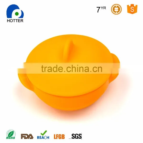 Customized Colorful FDA Food Grade Silicone Bowl With Lid photo-4