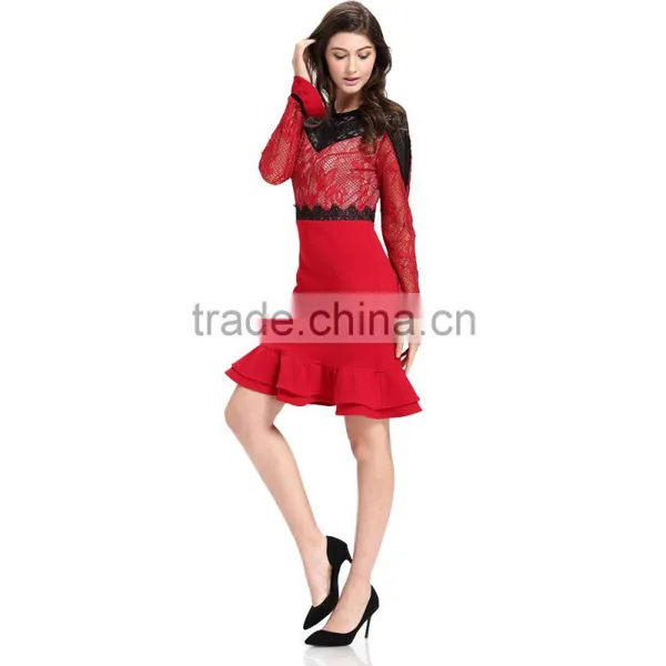 2017 Long Sleeve 1950s Dangri Cloth Woman Dress photo-5
