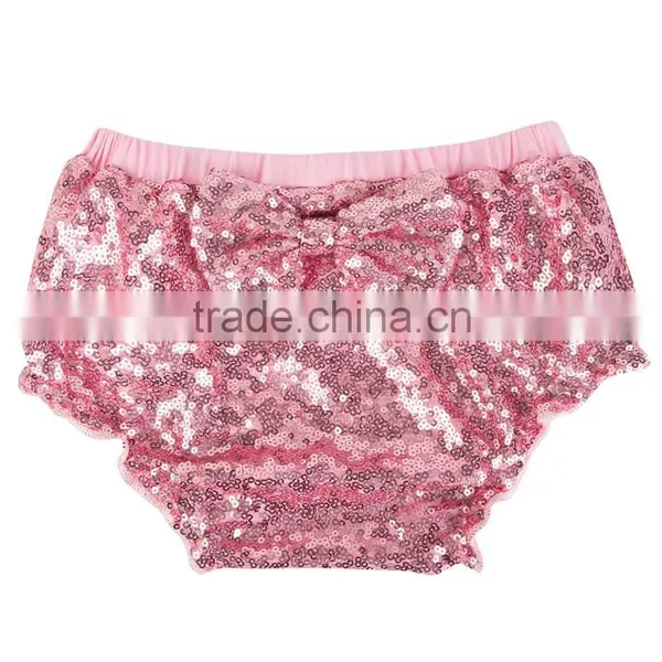 Adorable Baby Diaper, Double Sequin Baby Bloomers, Wholesale Baby Ruffle Bloomers photo-3