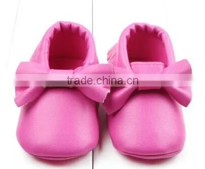 High Quality Leather Design Baby Walker Shoes Toddler Girls Soft Shoes photo-3