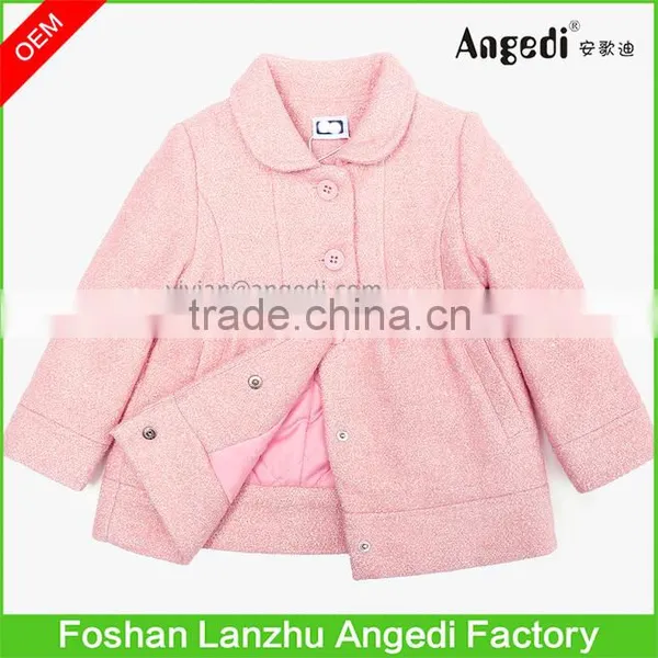 Children Girls Holiday Dress up Winter Xmas Woolen Glitter Overcoat photo-3