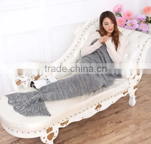 New Arrival Knitted Wearable Adults TV Mermaid Tail Blanket photo-6