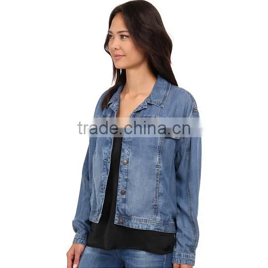 High Quality Autumn Denim Jacket Women With Soft Fabric photo-3
