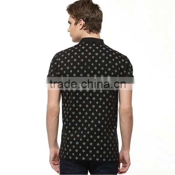 New Trendy White Polo Shirt With Spot Print Knock off Polo Shirts photo-2
