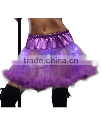Women's LED Light Up Skirt Tutu Rave Party Costumes TUTU Petticoat Crinoline Mini Dress photo-5