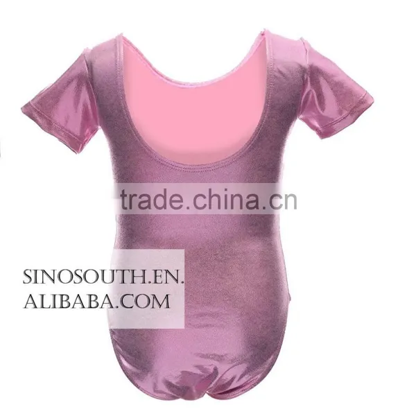 2017 New Arrival Ballet Sparkle Short Sleeve Gymnastics Leotard for Girls photo-6