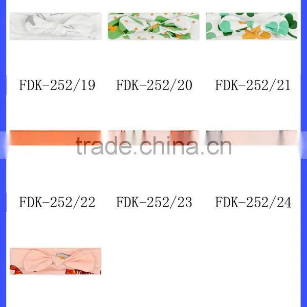 Wholesale Fancy Newborn Baby Gift Floral Pattern Cotton Bow Hair Headband Accessories For Baby photo-3