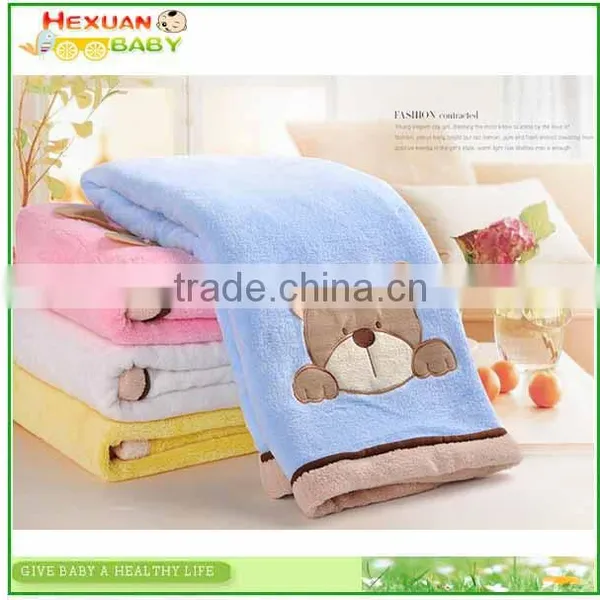 High quality 100% polyester coral fleece knitted baby blanket