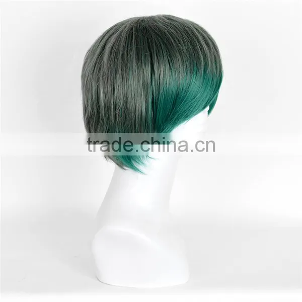 Factory Wholesale Harajuku Green Short Hair Wig For Man Couple Cosplay Fake Hair Wig MOQ 1pcs photo-3