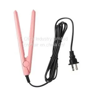 CNV Mini Hair Straightener Iron,Travel Hair Straightener Iron,portable Mini Hair Iron,Super Small Hair Iron Pink Color