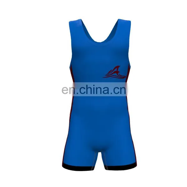 High Quality Men's 4xl Sublimated Custom Wrestling Singlets photo-2