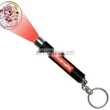 Metal Mini Flashlight Advertisment Projector Keyring photo-3