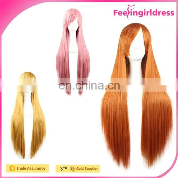 Fashion Quality Synthetic Feathers Cosplay Wig Long Purple photo-4