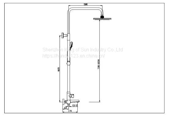 Wall Brass Faucet at Shower Mixer photo-2