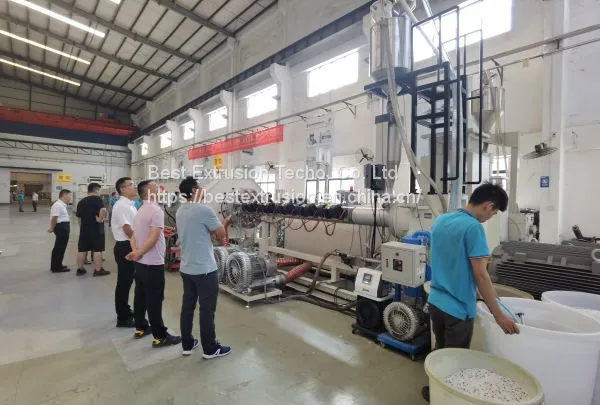 HDPE800 solid pipe extrusion production line