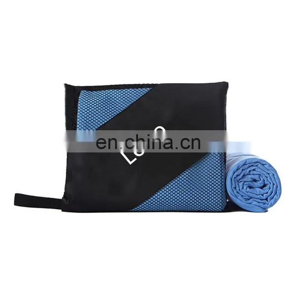 30 Colors in Srock Water Absorption Soft Hand Feel Microfiber Towel With Carry Bag for Beach Travel Gym Yoga photo-2