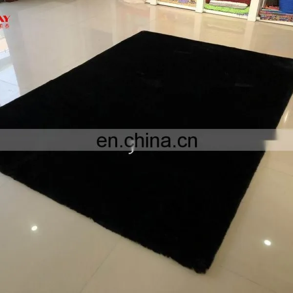 High Quality Luxurious Solid Rabbit Fur Rug With Suede Backing photo-2