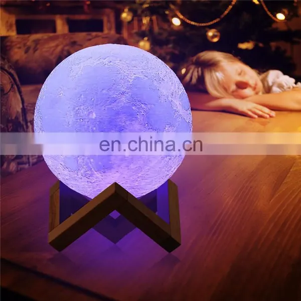 Switch Night Light 16 Colors Home Decoration Creative Gift Rechargeable 3d Print Led Moon Light Lamp Night Light For Kids photo-6