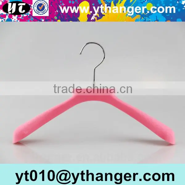 YY0453 Manufacturers Velvet Kids Hanger Children Coat Plastic Hanger for Baby Clothes photo-2