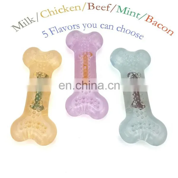 Dog Bone With 5 Flavors Grind Teeth Bone Toy,peanut Butter Spreadable and Durable Toy photo-4