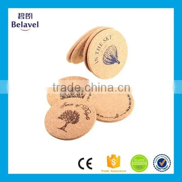 Good Quality Logo Silk Printing Customized Round Cork Coaster Supplier's Choice photo-2