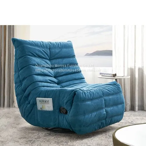 The New Caterpillar Rotating Single Chair Living Room Study Small Apartment Leisure Reclining Functional Unit Sofa photo-2