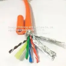 Underwater Robot Cable Orange Kevlar Tensile 4 Pairs of 8-core Shielded Sea Water Network Cable Underwater Monitoring Network Cable photo-2