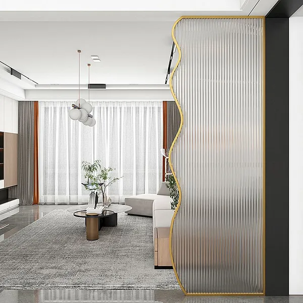 Modern Minimalist Decorative Living Room Divider Art Glass Partition Screen Indoor Partition photo-4