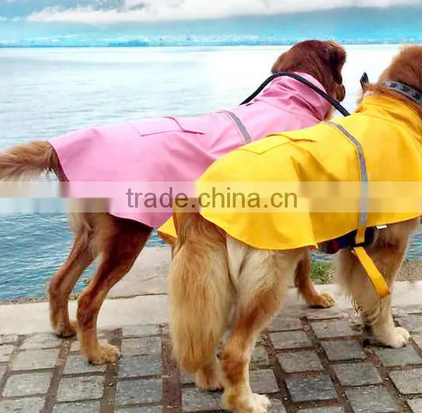 Waterproof PU Reflective Tage Large Size Pet Raincoat Dog photo-2