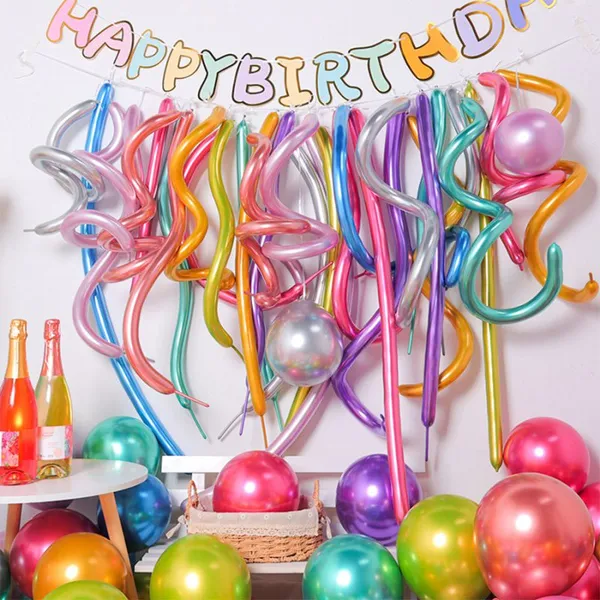 Wholesale 100pcs a Pack Cb260 Colorful Latex Helium Modeling Party Diy Magic Long Balloon for Birthday Decoration photo-2