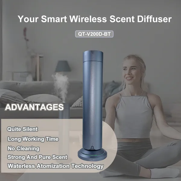 Premium Modern Design Aluminum Alloy Aroma Diffuser 150ml Bluetooth APP Remote Control Home Bedroom Decor Scent Machine photo-4