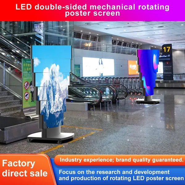 LED Mechanical Rotating Floor-standing Double-sided Advertising Display Screen Advertising Machine Outdoor P1.53 Poster Screen Factory Direct Sale photo-4