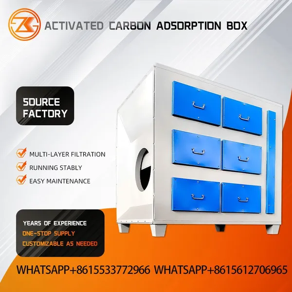 PP Anti-corrosion Activated Carbon Adsorption Box Acid Alkali Chemical Waste Gas Treatment Cabinet photo-3