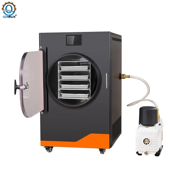 High Efficiency 4 Trays Commercial Vacuum Freeze Dryer Lyophilizer Machine for Small Business Food Preservation 4KG Capacity photo-2