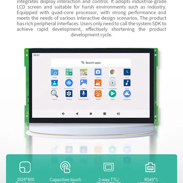 GeniusCore 10.1 Inch Open Frame Android Panel PC A133P – Embedded Industrial Platform photo-2