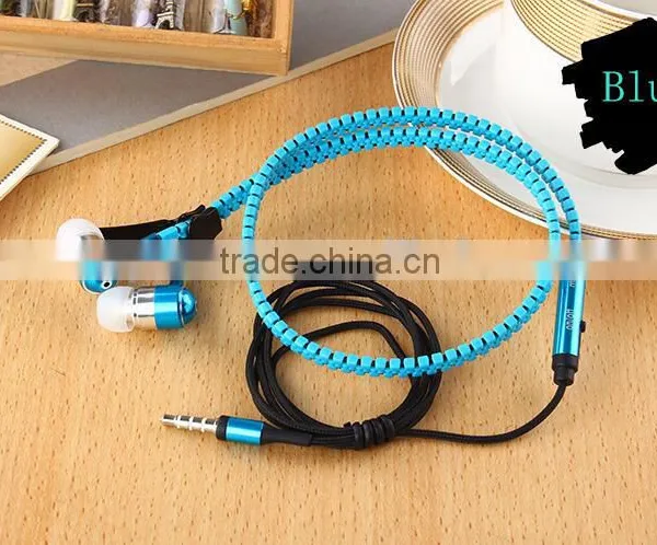 3.5mm Super Bass Sound Zipper Earphone With Speaker photo-2