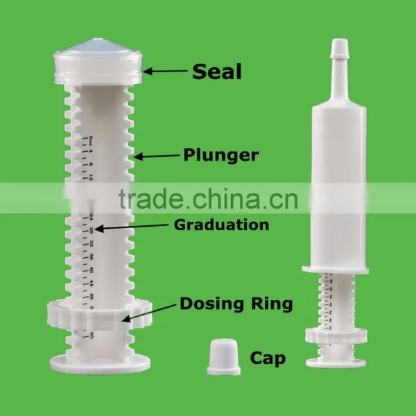Plastic Veterinary Disposable Oral Paste Syringe ( Cindy@fudaplastic.com)
