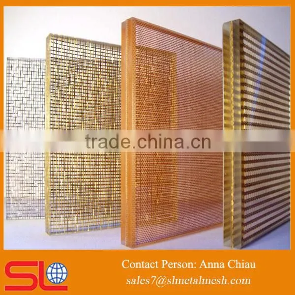 Partition Wall Decoration Laminated Glass Metal Mesh Screen Mesh