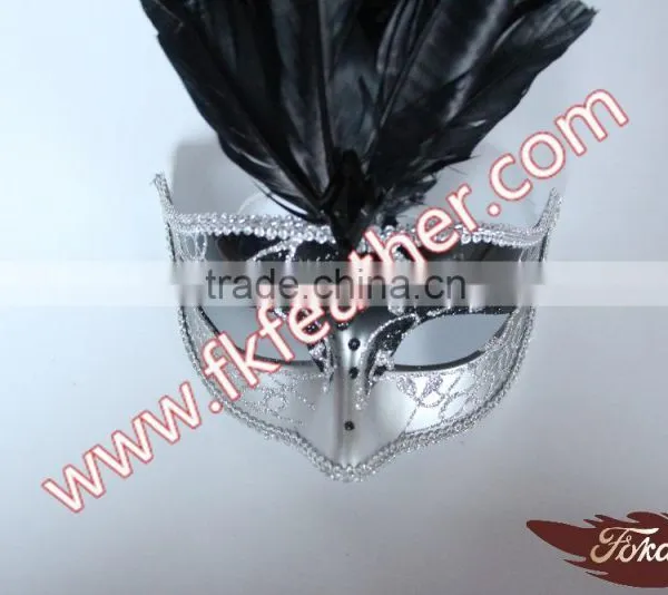 Black Goose Feather Price Female Mask Party Decorations photo-5