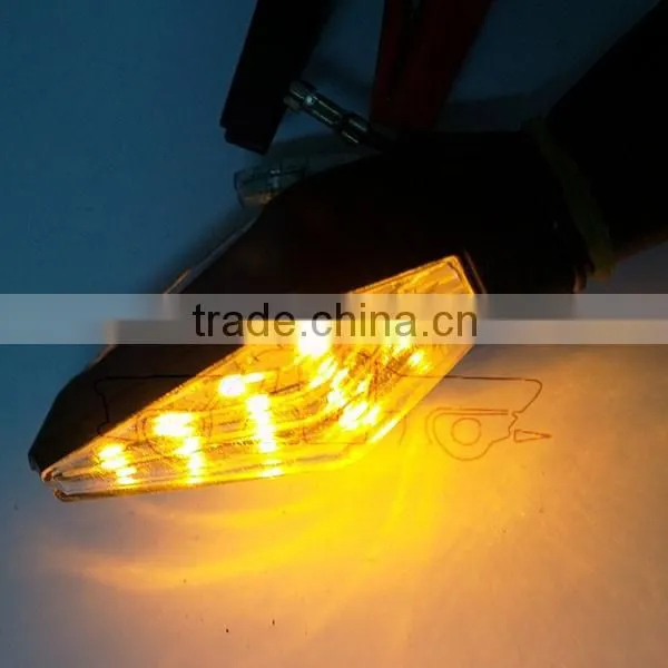 BJ-SL-020 Clear Lens 12 V Supper Bright Blue and Yellow Led Motorcycle Turn Signal Lights Flashers Lighting photo-3