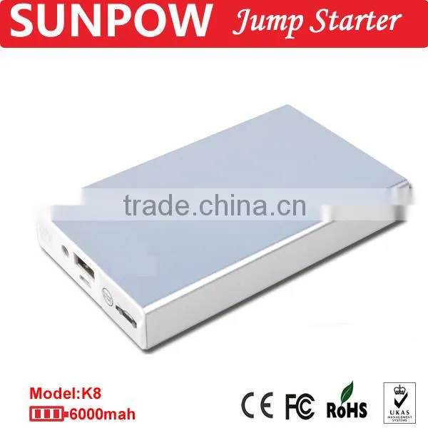 Sunpow 2015 Multi-function Aluminium Alloy Power Station 12V 8000mAH Portable Mini Car Jump Starter photo-4