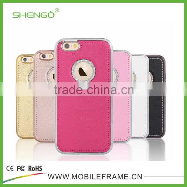 Shengo Crystal With PU Leather Case for IPhone 6 photo-6